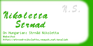 nikoletta strnad business card